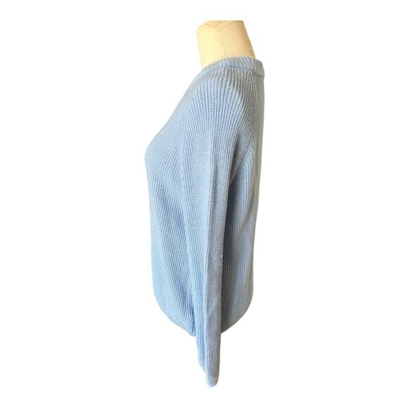 Tahari ribbed sky blue crewneck sweater Medium - Picture 2 of 8
